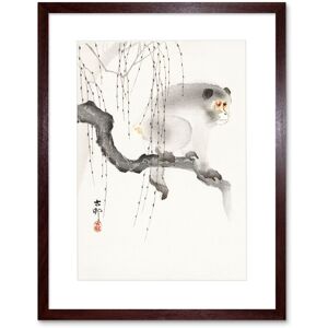 Artery8 Wall Art Print Monkey Tree Branch Ohara Koson Art Framed 9x7 inch in Brown Size: W7" x H9" Brown W7" x H9" Artery8 Wall Art Print Monkey Tree Branch Ohara Koson Art Framed 9x7 inch in Brown Size: W7" x H9" Brown W7" x H9"