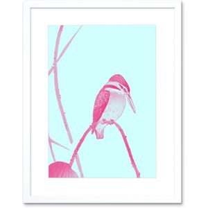 Artery8 Wall Art Print Ohara Koson Lotus Kingfisher Art Black Framed 9x7 inch in White Size: W7" x H9" White W7" x H9" Artery8 Wall Art Print Ohara Koson Lotus Kingfisher Art Black Framed 9x7 inch in White Size: W7" x H9" White W7" x H9"