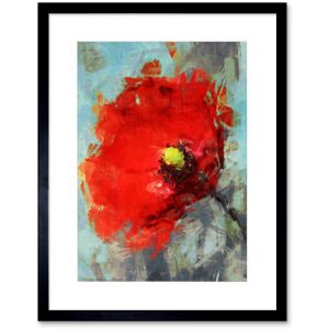 Artery8 Wall Art Print Bright Poppy Sketch Painting Art Black Framed 9x7 inch Size: W7" x H9" Black W7" x H9" Artery8 Wall Art Print Bright Poppy Sketch Painting Art Black Framed 9x7 inch Size: W7" x H9" Black W7" x H9"