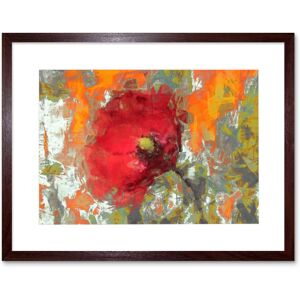 Artery8 Wall Art Print Abstract Graffiti Poppy Painting Art Black Framed 9x7 inch in Brown Size: W7" x H9" Brown W7" x H9" Artery8 Wall Art Print Abstract Graffiti Poppy Painting Art Black Framed 9x7 inch in Brown Size: W7" x H9" Brown W7" x H9"