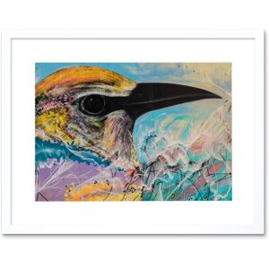 Artery8 Wall Art Print Bird Colorful Graffiti Painting Sketch Art Black Framed 9x7 inch in White Size: W7" x H9" White W7" x H9" Artery8 Wall Art Print Bird Colorful Graffiti Painting Sketch Art Black Framed 9x7 inch in White Size: W7" x H9" White W7" x H9"