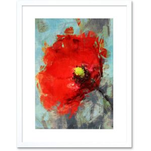 Artery8 Wall Art Print Bright Poppy Sketch Painting Art Black Framed 9x7 inch in White Size: W7" x H9" White W7" x H9" Artery8 Wall Art Print Bright Poppy Sketch Painting Art Black Framed 9x7 inch in White Size: W7" x H9" White W7" x H9"