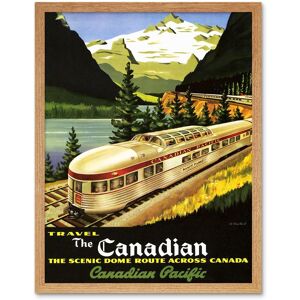 Artery8 Wall Art Print Train Rail Scenic Route Landscape Mountain Lake Canada Southern Pacific Vintage Travel Ad Art Framed Size: W12" x H16" Light Oak W12" x H16" Artery8 Wall Art Print Train Rail Scenic Route Landscape Mountain Lake Canada Southern Pacific Vintage Travel Ad Art Framed Size: W12" x H16" Light Oak W12" x H16"
