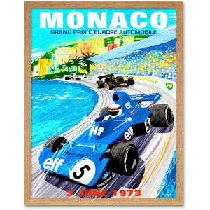 Artery8 Wall Art Print Monaco Europe Grand Prix 1973 Motor Sport Racing Formula 1 Race Vintage Advert Art Framed in Light Oak Size: W12" x H16" Light Oak W12" x H16" Artery8 Wall Art Print Monaco Europe Grand Prix 1973 Motor Sport Racing Formula 1 Race Vintage Advert Art Framed in Light Oak Size: W12" x H16" Light Oak W12" x H16"