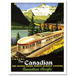Artery8 Wall Art Print Train Rail Scenic Route Landscape Mountain Lake Canada Southern Pacific Vintage Travel Ad Art Framed Size: W12" x H16" White W12" x H16" Artery8 Wall Art Print Train Rail Scenic Route Landscape Mountain Lake Canada Southern Pacific Vintage Travel Ad Art Framed Size: W12" x H16" White W12" x H16"