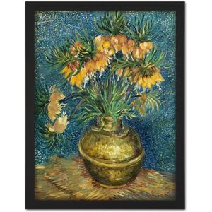 Artery8 Wall Art Print Vincent Van Gogh Imperial Fritillaries In A Copper Vase Large Framed Wall Décor Art in Black Size: W18" x H24" Black W18" x H24" Artery8 Wall Art Print Vincent Van Gogh Imperial Fritillaries In A Copper Vase Large Framed Wall Décor Art in Black Size: W18" x H24" Black W18" x H24"