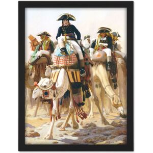 Artery8 Wall Art Print Gerome Napoleon Bonaparte Camel Egypt Painting Large Framed Wall Décor Art in Brown Size: W18" x H24" Brown W18" x H24" Artery8 Wall Art Print Gerome Napoleon Bonaparte Camel Egypt Painting Large Framed Wall Décor Art in Brown Size: W18" x H24" Brown W18" x H24"