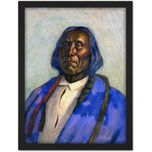 Artery8 Wall Art Print Sharp Red Cloud Native American Sioux Painting Large Framed Wall Décor Art in Black Size: W18" x H24" Black W18" x H24" Artery8 Wall Art Print Sharp Red Cloud Native American Sioux Painting Large Framed Wall Décor Art in Black Size: W18" x H24" Black W18" x H24"