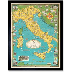 Artery8 Wall Art Print Ernest Chase 1944 Italy Vatican City Detailed Vintage Pictorial Map Art Framed in Black Size: W12" x H16" Black W12" x H16" Artery8 Wall Art Print Ernest Chase 1944 Italy Vatican City Detailed Vintage Pictorial Map Art Framed in Black Size: W12" x H16" Black W12" x H16"