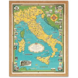 Artery8 Wall Art Print Ernest Chase 1944 Italy Vatican City Detailed Vintage Pictorial Map Art Framed in Light Oak Size: W12" x H16" Light Oak W12" x H16" Artery8 Wall Art Print Ernest Chase 1944 Italy Vatican City Detailed Vintage Pictorial Map Art Framed in Light Oak Size: W12" x H16" Light Oak W12" x H16"