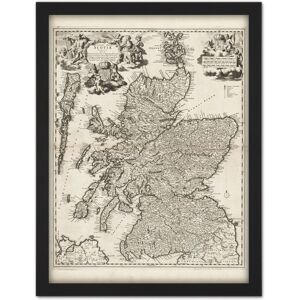 Artery8 Wall Art Print Visscher 1689 Pictorial Map Kingdom Scotland Large Framed Wall Décor Art in Light Oak Size: W18" x H24" Light Oak W18" x H24" Artery8 Wall Art Print Visscher 1689 Pictorial Map Kingdom Scotland Large Framed Wall Décor Art in Light Oak Size: W18" x H24" Light Oak W18" x H24"