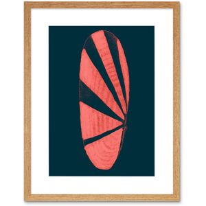 Artery8 Wall Art Print Pink Seashell Striped Artwork Framed 9X7 Inch in Beige Size: W7" x H9" Beige W7" x H9" Artery8 Wall Art Print Pink Seashell Striped Artwork Framed 9X7 Inch in Beige Size: W7" x H9" Beige W7" x H9"