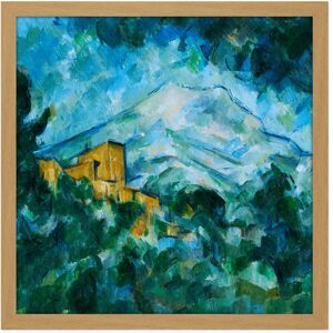 Artery8 Wall Art Print Paul Cezanne Mont Sainte Victoire & Chateau Noir Square Framed Picture 16X16 Inch in Light Oak Size: W16" x H16" Light Oak W16" x H16" Artery8 Wall Art Print Paul Cezanne Mont Sainte Victoire & Chateau Noir Square Framed Picture 16X16 Inch in Light Oak Size: W16" x H16" Light Oak W16" x H16"