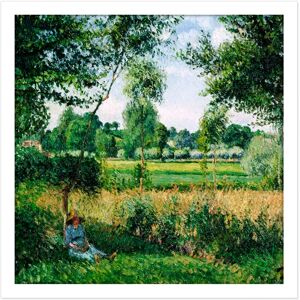 Artery8 Wall Art Print Pissarro Morning Sunlight Effect Eragny Cropped Square Framed Picture 16X16 Inch in White Size: W16" x H16" White W16" x H16" Artery8 Wall Art Print Pissarro Morning Sunlight Effect Eragny Cropped Square Framed Picture 16X16 Inch in White Size: W16" x H16" White W16" x H16"