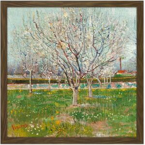 Artery8 Wall Art Print Vincent Van Gogh Orchard In Blossom Plum Trees Square Framed Picture 16X16 Inch in Brown Size: W16" x H16" Brown W16" x H16" Artery8 Wall Art Print Vincent Van Gogh Orchard In Blossom Plum Trees Square Framed Picture 16X16 Inch in Brown Size: W16" x H16" Brown W16" x H16"