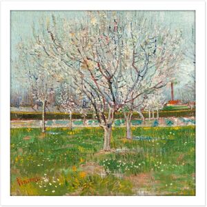 Artery8 Wall Art Print Vincent Van Gogh Orchard In Blossom Plum Trees Square Framed Picture 16X16 Inch in White Size: W16" x H16" White W16" x H16" Artery8 Wall Art Print Vincent Van Gogh Orchard In Blossom Plum Trees Square Framed Picture 16X16 Inch in White Size: W16" x H16" White W16" x H16"