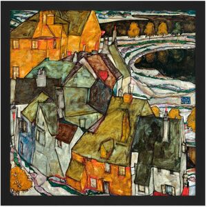 Artery8 Wall Art Print Egon Schiele Crescent Of Houses II Island Town Cropped Square Framed Picture 16X16 Inch in Black Size: W16" x H16" Black W16" x H16" Artery8 Wall Art Print Egon Schiele Crescent Of Houses II Island Town Cropped Square Framed Picture 16X16 Inch in Black Size: W16" x H16" Black W16" x H16"