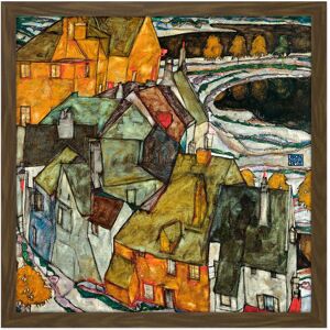 Artery8 Wall Art Print Egon Schiele Crescent Of Houses II Island Town Cropped Square Framed Picture 16X16 Inch in Brown Size: W16" x H16" Brown W16" x H16" Artery8 Wall Art Print Egon Schiele Crescent Of Houses II Island Town Cropped Square Framed Picture 16X16 Inch in Brown Size: W16" x H16" Brown W16" x H16"