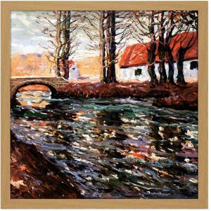 Artery8 Wall Art Print Lawson River Landscape Bridge House Painting Square Framed Picture 16X16 Inch in Light Oak Size: W16" x H16" Light Oak W16" x H16" Artery8 Wall Art Print Lawson River Landscape Bridge House Painting Square Framed Picture 16X16 Inch in Light Oak Size: W16" x H16" Light Oak W16" x H16"