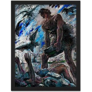 Artery8 Wall Art Print Lovis Corinth Cain Abel Biblical Painting Large Framed Wall Décor Art in White Size: W18" x H24" White W18" x H24" Artery8 Wall Art Print Lovis Corinth Cain Abel Biblical Painting Large Framed Wall Décor Art in White Size: W18" x H24" White W18" x H24"