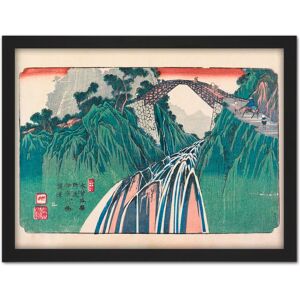 Artery8 Wall Art Print Nojiri Distant View Ina River Bridge C1838 Eisen Large Framed Wall Décor Art in Brown Size: W18" x H24" Brown W18" x H24" Artery8 Wall Art Print Nojiri Distant View Ina River Bridge C1838 Eisen Large Framed Wall Décor Art in Brown Size: W18" x H24" Brown W18" x H24"