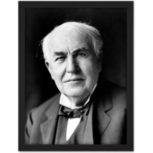 Artery8 Wall Art Print Portrait Inventor Thomas Alva Edison Old Photo Large Framed Wall Décor Art in Black Size: W18" x H24" Black W18" x H24" Artery8 Wall Art Print Portrait Inventor Thomas Alva Edison Old Photo Large Framed Wall Décor Art in Black Size: W18" x H24" Black W18" x H24"