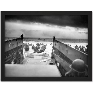 Artery8 Wall Art Print Sargent WWII War US Soldiers Into Jaws Death D-day 1944 Photo Large Framed Wall Décor Art in Black Size: W18" x H24" Black W18" x H24" Artery8 Wall Art Print Sargent WWII War US Soldiers Into Jaws Death D-day 1944 Photo Large Framed Wall Décor Art in Black Size: W18" x H24" Black W18" x H24"