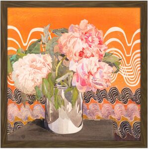 Artery8 Wall Art Print Rennie Mackintosh Peonies Flowers Vase Painting Square Framed Picture 16X16 Inch in Brown Size: W16" x H16" Brown W16" x H16" Artery8 Wall Art Print Rennie Mackintosh Peonies Flowers Vase Painting Square Framed Picture 16X16 Inch in Brown Size: W16" x H16" Brown W16" x H16"