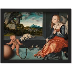 Artery8 Wall Art Print Cranach Elder Melancholy Allegory Painting Large Framed Wall Décor Art in Black Size: W18" x H24" Black W18" x H24" Artery8 Wall Art Print Cranach Elder Melancholy Allegory Painting Large Framed Wall Décor Art in Black Size: W18" x H24" Black W18" x H24"