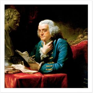 Artery8 Wall Art Print Martin Portrait Founding Father Benjamin Franklin Painting Square Framed Picture 16X16 Inch in White Size: W16" x H16" White W16" x H16" Artery8 Wall Art Print Martin Portrait Founding Father Benjamin Franklin Painting Square Framed Picture 16X16 Inch in White Size: W16" x H16" White W16" x H16"
