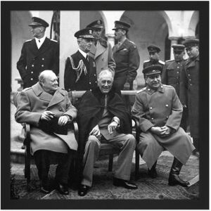 Artery8 Wall Art Print War WWII USA UK USSR Yalta Conference Big Three 1945 Photo Square Framed Picture 16X16 Inch in Black Size: W16" x H16" Black W16" x H16" Artery8 Wall Art Print War WWII USA UK USSR Yalta Conference Big Three 1945 Photo Square Framed Picture 16X16 Inch in Black Size: W16" x H16" Black W16" x H16"