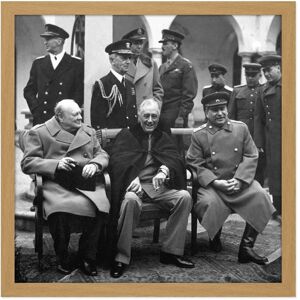 Artery8 Wall Art Print War WWII USA UK USSR Yalta Conference Big Three 1945 Photo Square Framed Picture 16X16 Inch in Light Oak Size: W16" x H16" Light Oak W16" x H16" Artery8 Wall Art Print War WWII USA UK USSR Yalta Conference Big Three 1945 Photo Square Framed Picture 16X16 Inch in Light Oak Size: W16" x H16" Light Oak W16" x H16"
