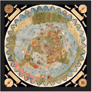 Artery8 Wall Art Print Map Monte 1587 Composite World Pictorial Chart Square Framed Picture 16X16 Inch in Black Size: W16" x H16" Black W16" x H16" Artery8 Wall Art Print Map Monte 1587 Composite World Pictorial Chart Square Framed Picture 16X16 Inch in Black Size: W16" x H16" Black W16" x H16"