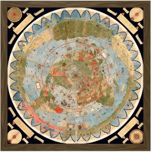 Artery8 Wall Art Print Map Monte 1587 Composite World Pictorial Chart Square Framed Picture 16X16 Inch in Brown Size: W16" x H16" Brown W16" x H16" Artery8 Wall Art Print Map Monte 1587 Composite World Pictorial Chart Square Framed Picture 16X16 Inch in Brown Size: W16" x H16" Brown W16" x H16"