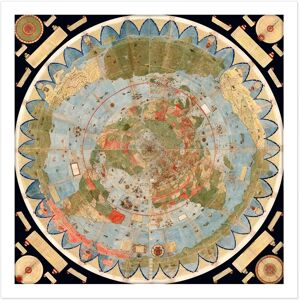 Artery8 Wall Art Print Map Monte 1587 Composite World Pictorial Chart Square Framed Picture 16X16 Inch in White Size: W16" x H16" White W16" x H16" Artery8 Wall Art Print Map Monte 1587 Composite World Pictorial Chart Square Framed Picture 16X16 Inch in White Size: W16" x H16" White W16" x H16"