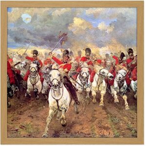 Artery8 Wall Art Print Thompson Scotland Forever Battle Waterloo Painting Square Framed Picture 16X16 Inch in Light Oak Size: W16" x H16" Light Oak W16" x H16" Artery8 Wall Art Print Thompson Scotland Forever Battle Waterloo Painting Square Framed Picture 16X16 Inch in Light Oak Size: W16" x H16" Light Oak W16" x H16"