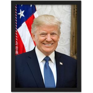 Artery8 Wall Art Print Craighead Portrait US President Donald Trump Photo Large Framed Wall Décor Art in Brown Size: W18" x H24" Brown W18" x H24" Artery8 Wall Art Print Craighead Portrait US President Donald Trump Photo Large Framed Wall Décor Art in Brown Size: W18" x H24" Brown W18" x H24"