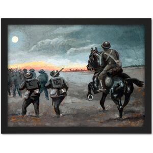Artery8 Wall Art Print War WWI JM Soldiers Belgium France Sketch Painting Large Framed Wall Décor Art in Light Oak Size: W18" x H24" Light Oak W18" x H24" Artery8 Wall Art Print War WWI JM Soldiers Belgium France Sketch Painting Large Framed Wall Décor Art in Light Oak Size: W18" x H24" Light Oak W18" x H24"
