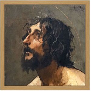 Artery8 Wall Art Print Martin Henri Self Portrait As John Baptist Painting Square Framed Picture 16X16 Inch in Light Oak Size: W16" x H16" Light Oak W16" x H16" Artery8 Wall Art Print Martin Henri Self Portrait As John Baptist Painting Square Framed Picture 16X16 Inch in Light Oak Size: W16" x H16" Light Oak W16" x H16"