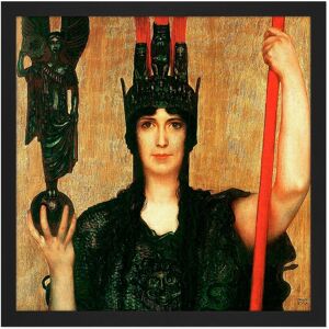 Artery8 Wall Art Print Von Stuck Pallas Athena Greek Myth Painting Square Framed Picture 16X16 Inch in Black Size: W16" x H16" Black W16" x H16" Artery8 Wall Art Print Von Stuck Pallas Athena Greek Myth Painting Square Framed Picture 16X16 Inch in Black Size: W16" x H16" Black W16" x H16"