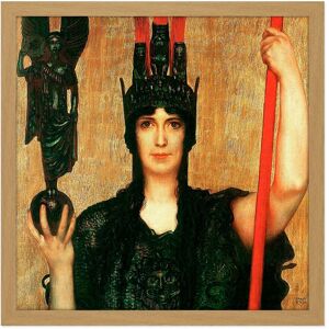 Artery8 Wall Art Print Von Stuck Pallas Athena Greek Myth Painting Square Framed Picture 16X16 Inch in Light Oak Size: W16" x H16" Light Oak W16" x H16" Artery8 Wall Art Print Von Stuck Pallas Athena Greek Myth Painting Square Framed Picture 16X16 Inch in Light Oak Size: W16" x H16" Light Oak W16" x H16"