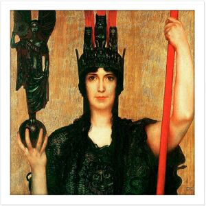 Artery8 Wall Art Print Von Stuck Pallas Athena Greek Myth Painting Square Framed Picture 16X16 Inch in White Size: W16" x H16" White W16" x H16" Artery8 Wall Art Print Von Stuck Pallas Athena Greek Myth Painting Square Framed Picture 16X16 Inch in White Size: W16" x H16" White W16" x H16"