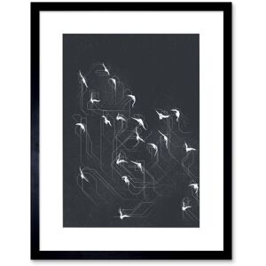 Artery8 Wall Art Print Flock of Birds Silhouette Lines Artwork Framed 9X7 Inch in Black Size: W7" x H9" Black W7" x H9" Artery8 Wall Art Print Flock of Birds Silhouette Lines Artwork Framed 9X7 Inch in Black Size: W7" x H9" Black W7" x H9"