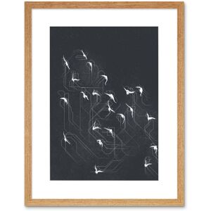 Artery8 Wall Art Print Flock of Birds Silhouette Lines Artwork Framed 9X7 Inch in Beige Size: W7" x H9" Beige W7" x H9" Artery8 Wall Art Print Flock of Birds Silhouette Lines Artwork Framed 9X7 Inch in Beige Size: W7" x H9" Beige W7" x H9"