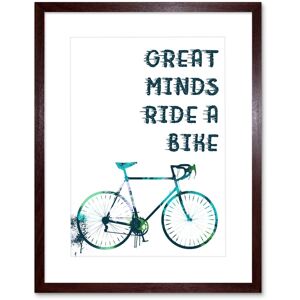 Artery8 Wall Art Print Great Minds Ride A Bike Paint Splat Artwork Framed 9X7 Inch in Brown Size: W7" x H9" Brown W7" x H9" Artery8 Wall Art Print Great Minds Ride A Bike Paint Splat Artwork Framed 9X7 Inch in Brown Size: W7" x H9" Brown W7" x H9"