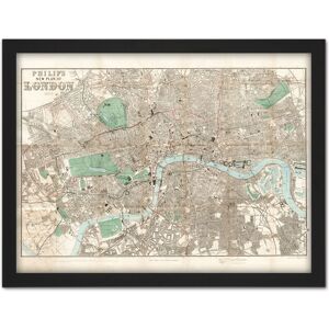 Artery8 Wall Art Print Map Philip 1881 London City England Plan Chart Large Framed Wall Décor Art in Black Size: W18" x H24" Black W18" x H24" Artery8 Wall Art Print Map Philip 1881 London City England Plan Chart Large Framed Wall Décor Art in Black Size: W18" x H24" Black W18" x H24"
