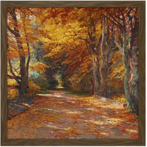 Artery8 Wall Art Print Florian Praterallee Autumn Vienna Trees Painting Square Framed Picture 16X16 Inch in Brown Size: W16" x H16" Brown W16" x H16" Artery8 Wall Art Print Florian Praterallee Autumn Vienna Trees Painting Square Framed Picture 16X16 Inch in Brown Size: W16" x H16" Brown W16" x H16"