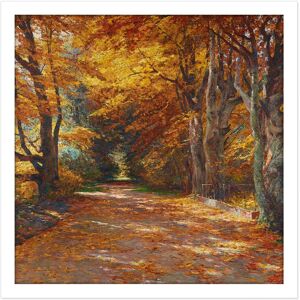 Artery8 Wall Art Print Florian Praterallee Autumn Vienna Trees Painting Square Framed Picture 16X16 Inch in White Size: W16" x H16" White W16" x H16" Artery8 Wall Art Print Florian Praterallee Autumn Vienna Trees Painting Square Framed Picture 16X16 Inch in White Size: W16" x H16" White W16" x H16"