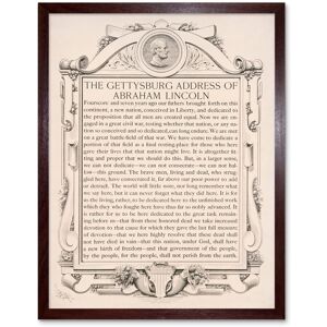 Artery8 Wall Art Print The Gettysburg Address of Abraham Lincoln USA President Speech Typography Art Framed in Brown Size: W12" x H16" Brown W12" x H16" Artery8 Wall Art Print The Gettysburg Address of Abraham Lincoln USA President Speech Typography Art Framed in Brown Size: W12" x H16" Brown W12" x H16"