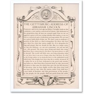 Artery8 Wall Art Print The Gettysburg Address of Abraham Lincoln USA President Speech Typography Art Framed in White Size: W12" x H16" White W12" x H16" Artery8 Wall Art Print The Gettysburg Address of Abraham Lincoln USA President Speech Typography Art Framed in White Size: W12" x H16" White W12" x H16"